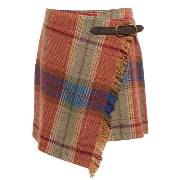 NWT Polo Ralph Lauren Check Multicolor Skirt sz 12